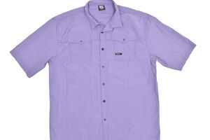 Men's Sean Combs ENYCE Purple Short Sleeve Button Down Shirt Size L